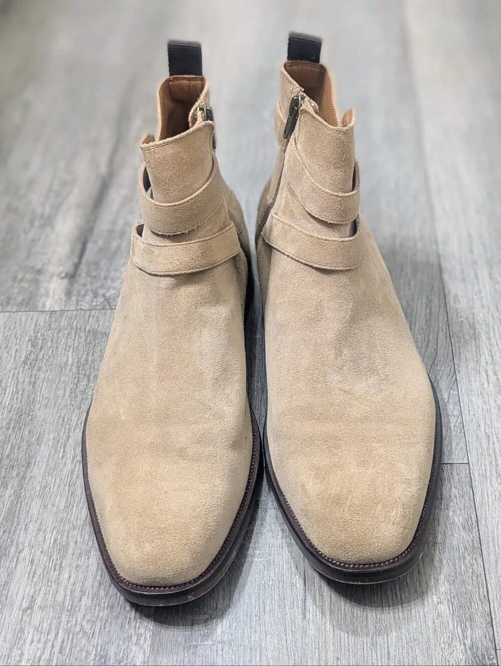 Aldo Suede Chelsea Ankle Boots in Beige - Men's Dress Boot